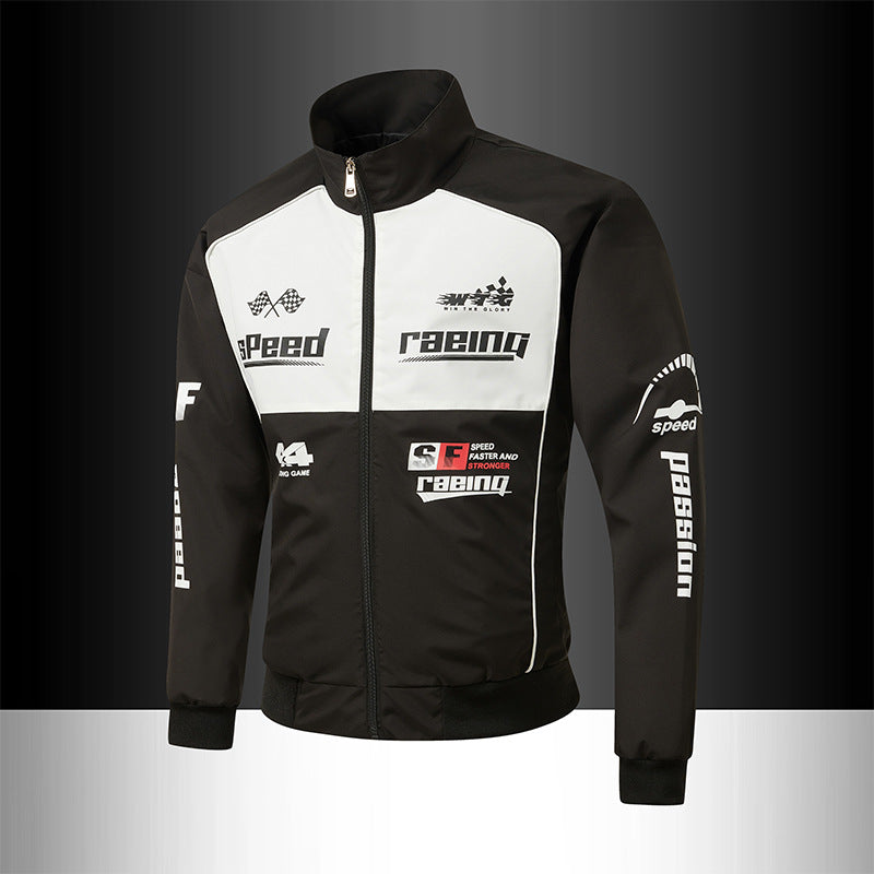 Men's Racing Sport Track Jacket in Retro Motorsport Style Chichicherry