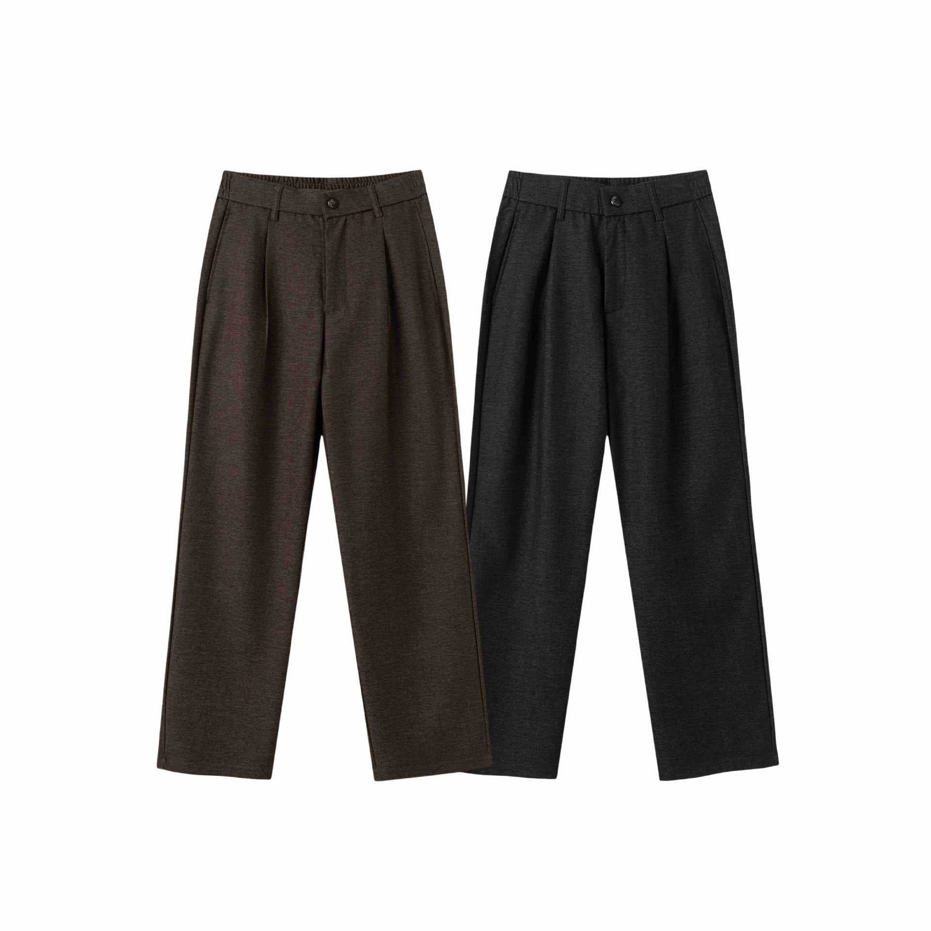 Women High-waisted wide pleated trousers with elastic back Chichicherry