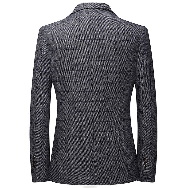 Men's two-button blazer in Glencheck with patch pockets and half-lined interior Chichicherry
