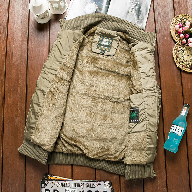 Men's Padded Thermal Puffer Vest with Teddy Fleece Lining and Ribbed Cuffs Chichicherry