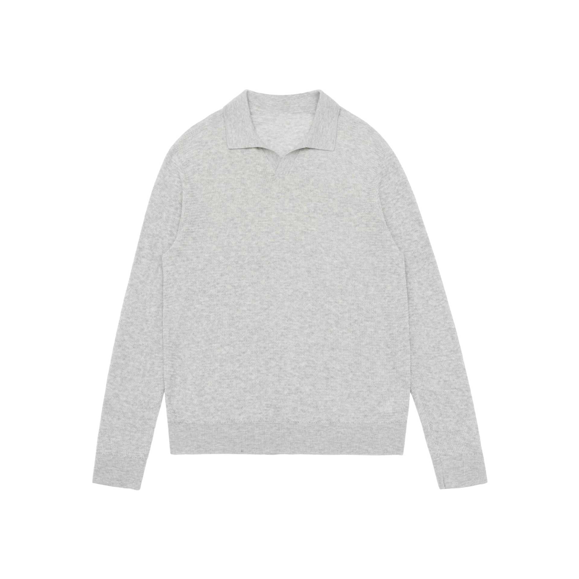 Unisex fine knit polo sweater with turtleneck and ribbed hem Chichicherry