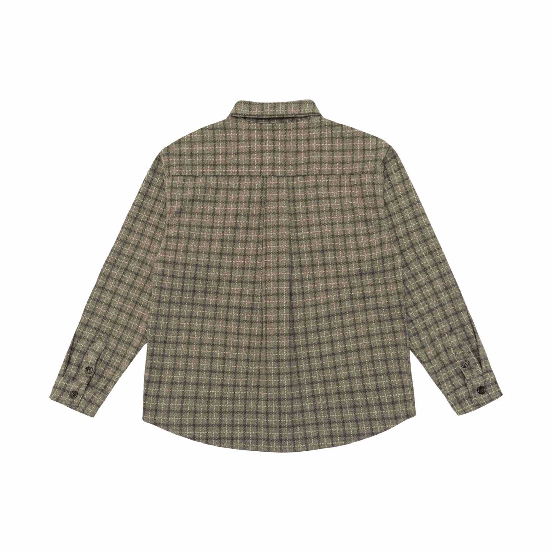 Unisex Checked Shirt Jacket-Overshirt made of Wool Blend Chichicherry