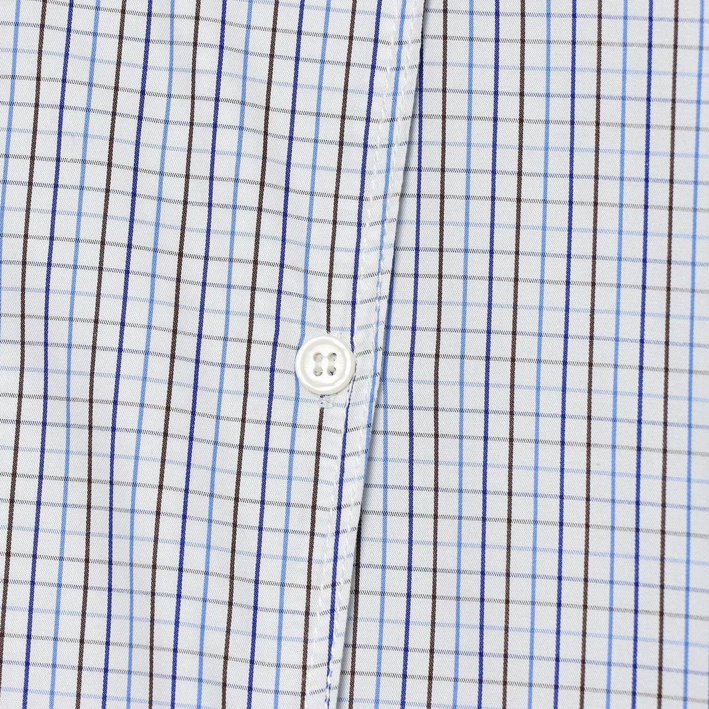 Women's Checkered Shirt with Stand Collar, Asymmetrical Button Placket and Shoulder Epaulettes Chichicherry