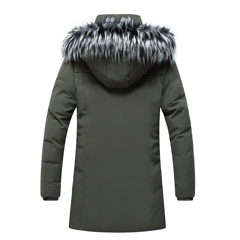 Men's parka with faux fur hood and thermal insulation as well as multifunction pockets Chichicherry
