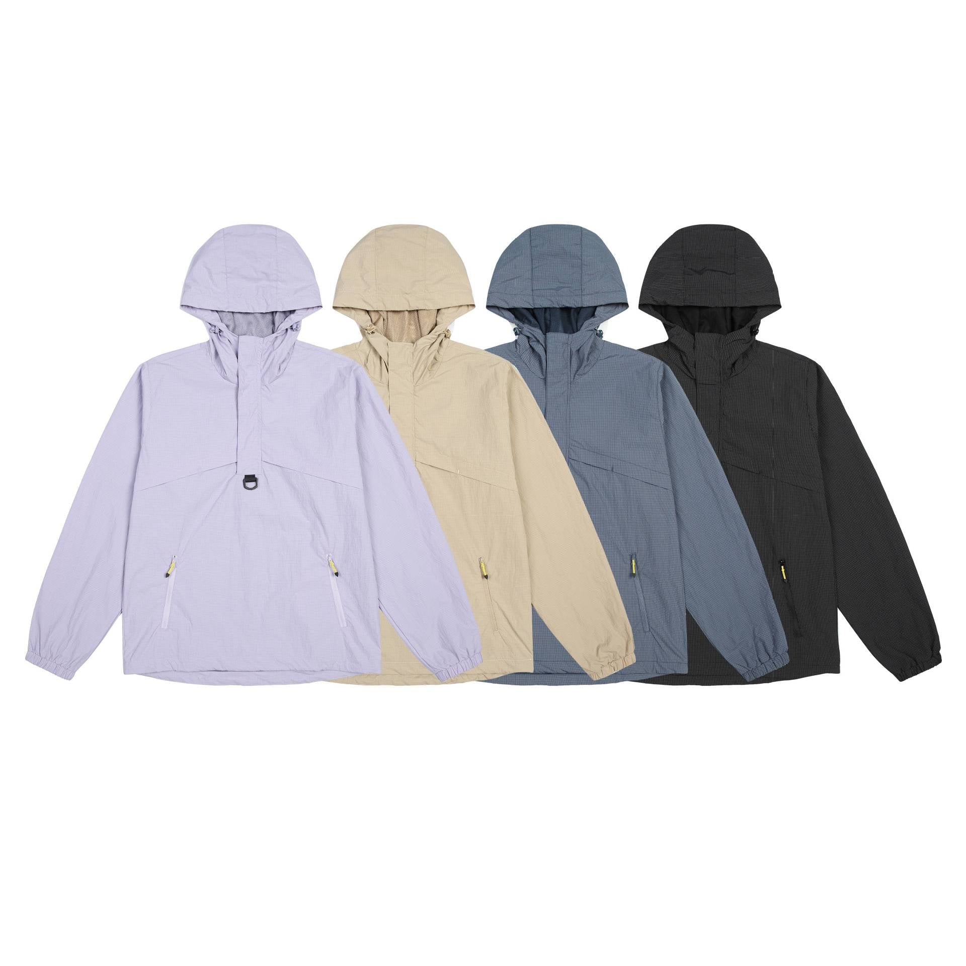 Men's urban water-repellent anorak pullover with hood and front pockets Chichicherry