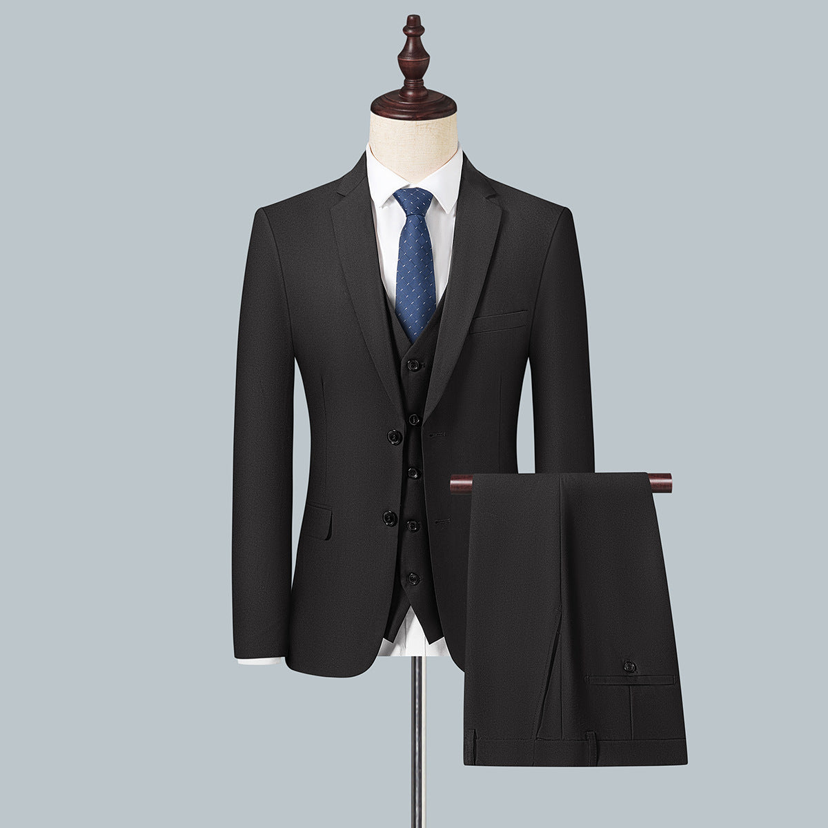 Men's Slim Fit Single-Breasted Business Blazer with Two-Button Silhouette Chichicherry