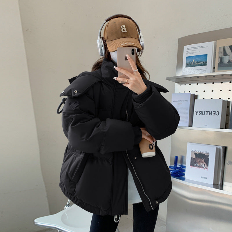 Women's oversized quilted winter jacket with hood and thermal insulation Chichicherry