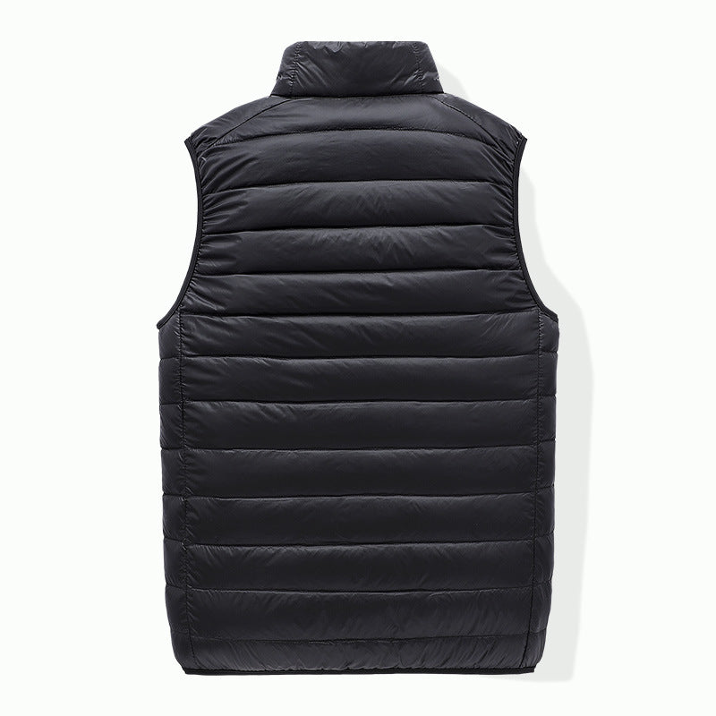Men's compact padded insulation vest with packing function and stand-up collar Chichicherry