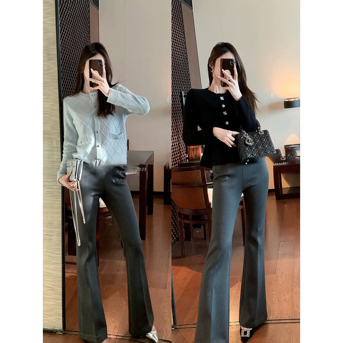 Ladies Elegant Flared Pants Chichicherry