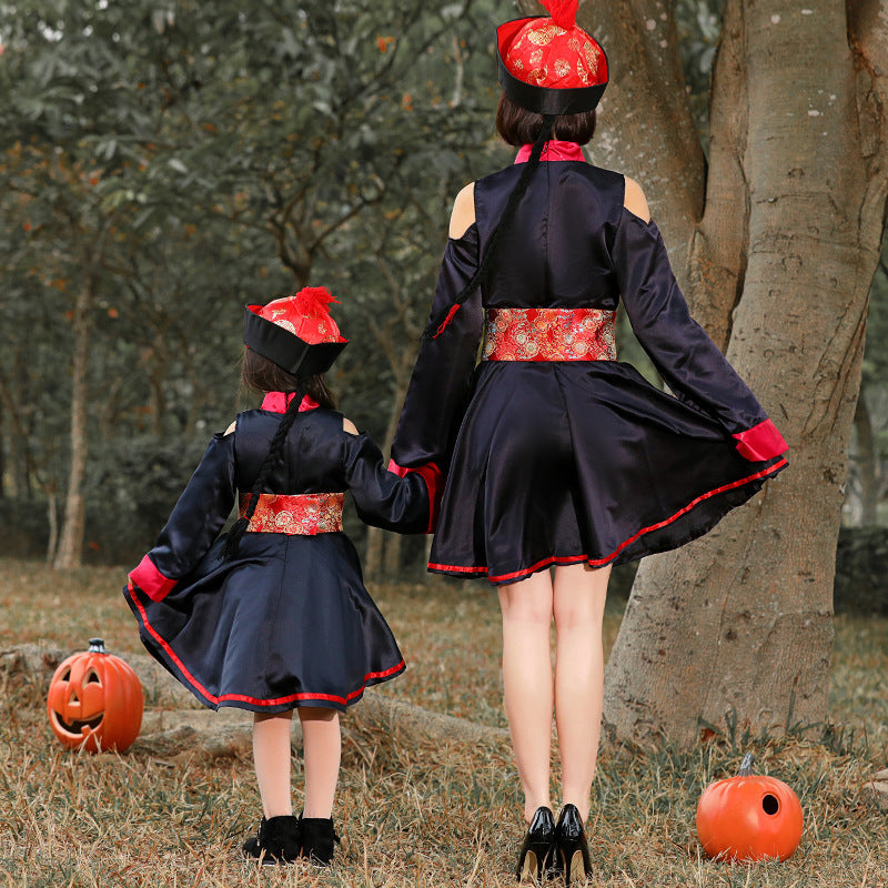 Girls traditional costume with floral pattern Chichicherry