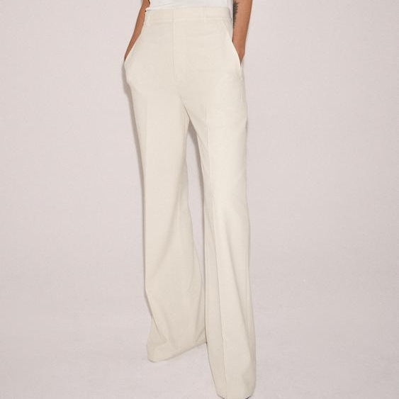 Women Light draping Highwaist Palazzo pants with wide leg and crease Chichicherry