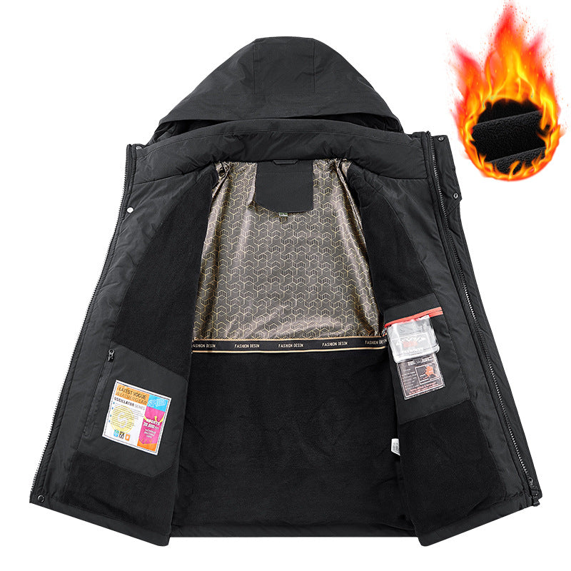 Men's Technical Thermal Parka with Microfleece Lining and Utility Pockets Chichicherry
