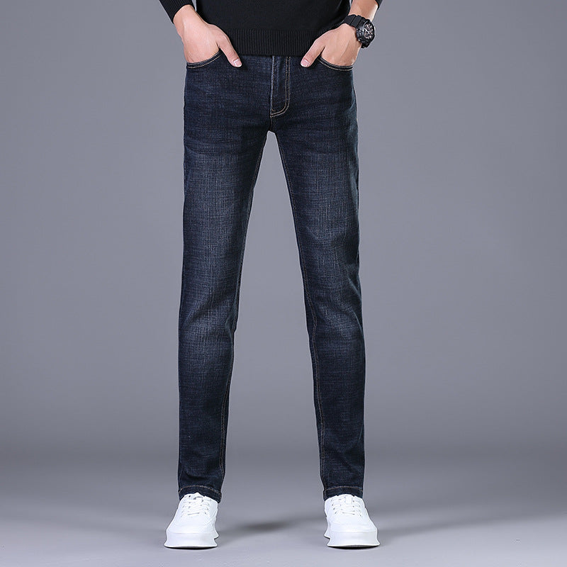 Women Elastic Slim-Straight Jeans with High Comfort Waistband Chichicherry