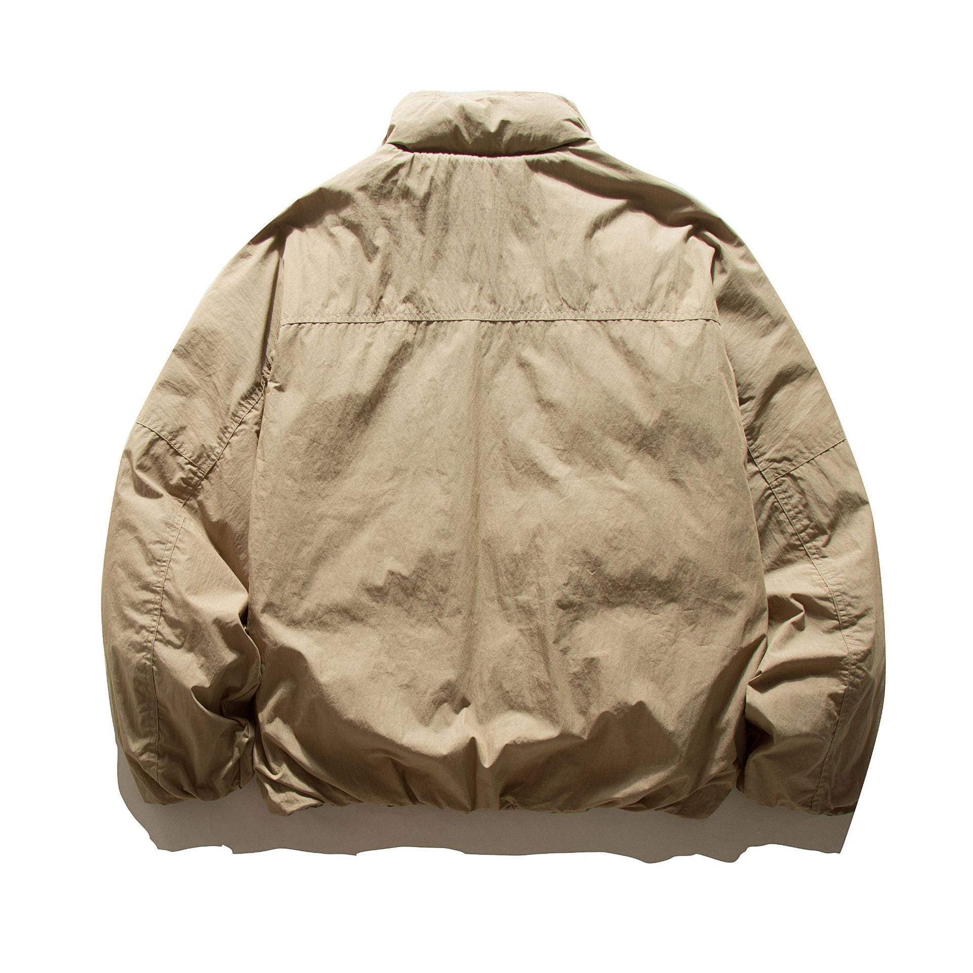 Men's boxy quilted field jacket with high stand collar and cargo pockets Chichicherry