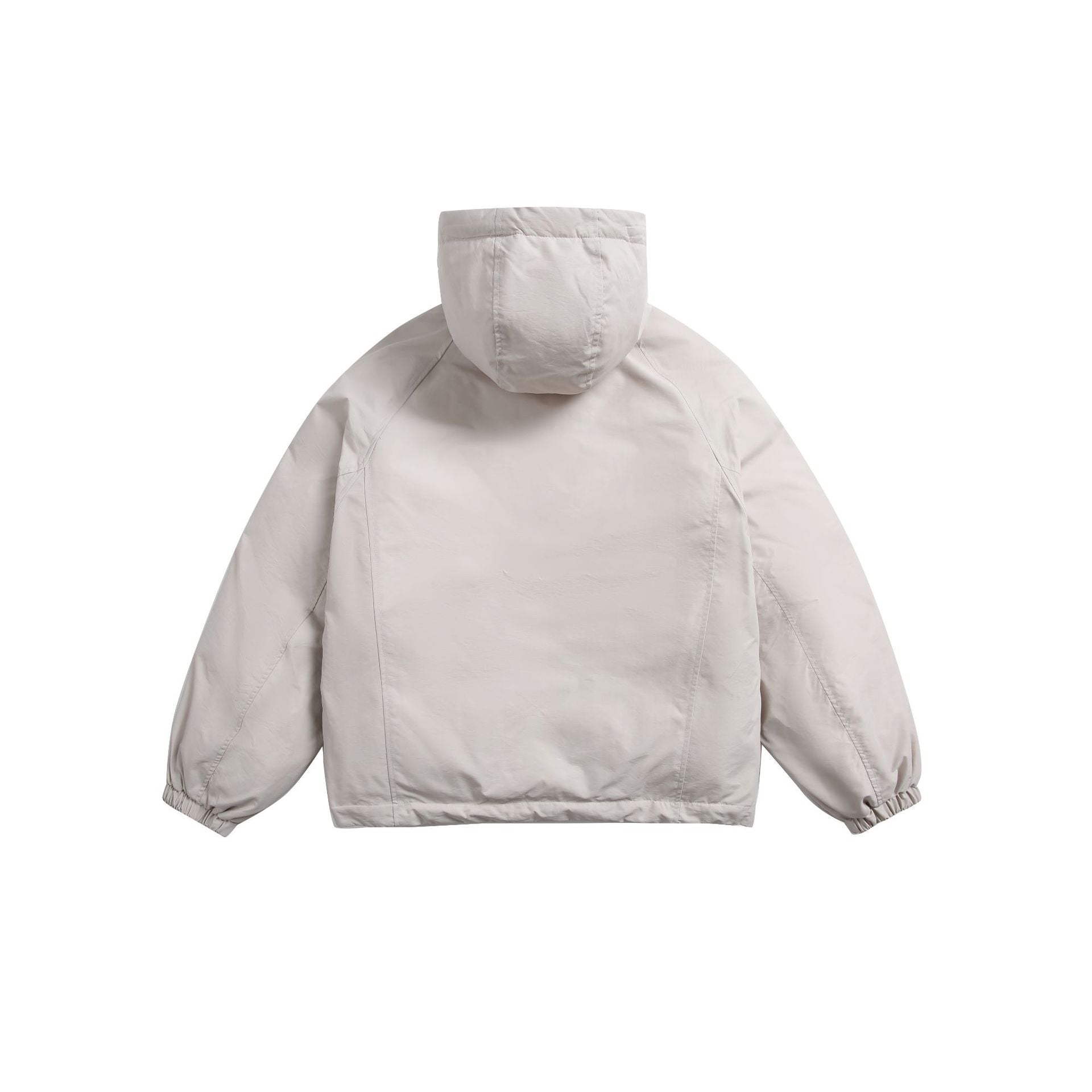 Unisex Short padded hooded jacket in boxy cut with elastic hem Chichicherry