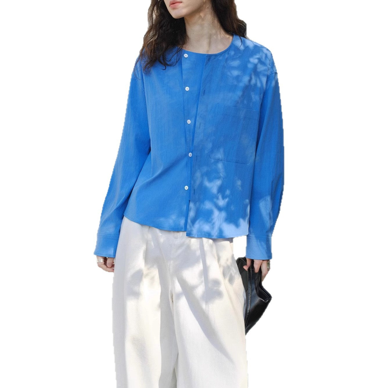 Women's Comfortable and Casual Blouse with Button Detail Chichicherry