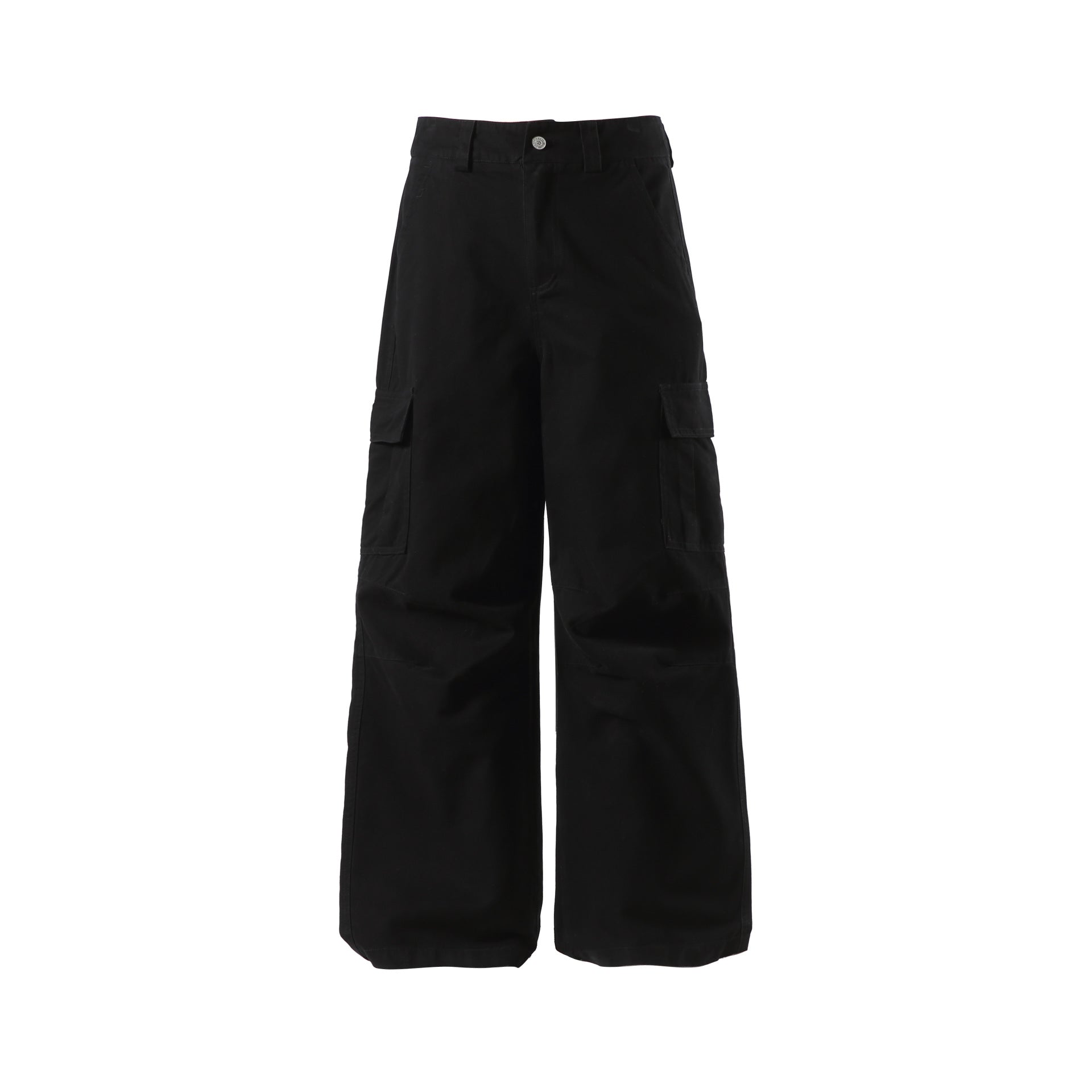 Women's Wide Cargo Culotte with High Waist, Deep Crotch and Functional Flap Pockets Chichicherry