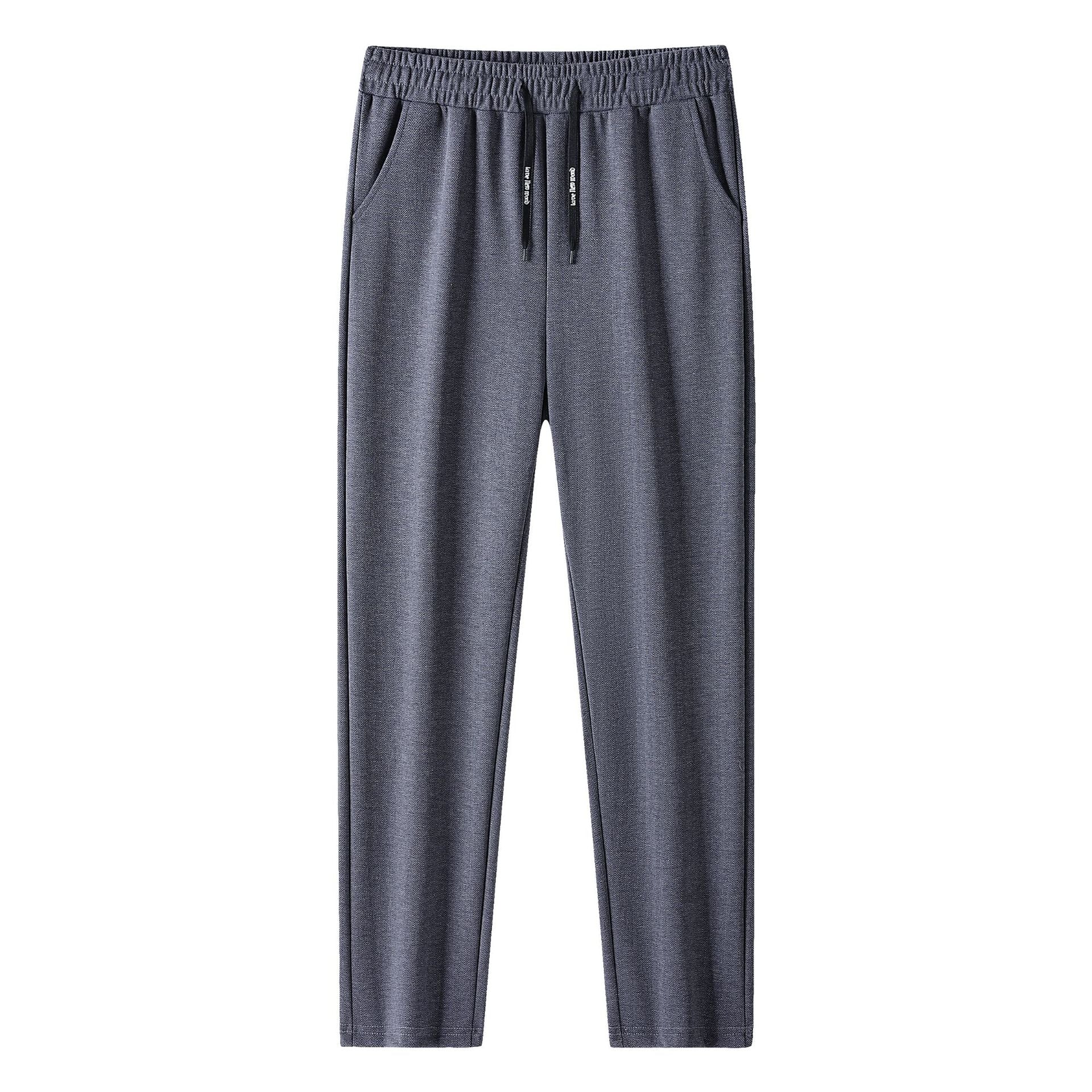Men's joggers with herringbone pattern, elastic waistband, and drawstring Chichicherry