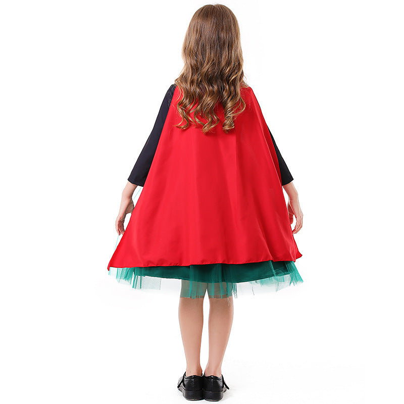 Girl's costume as a charming princess with tulle skirt and cape Chichicherry