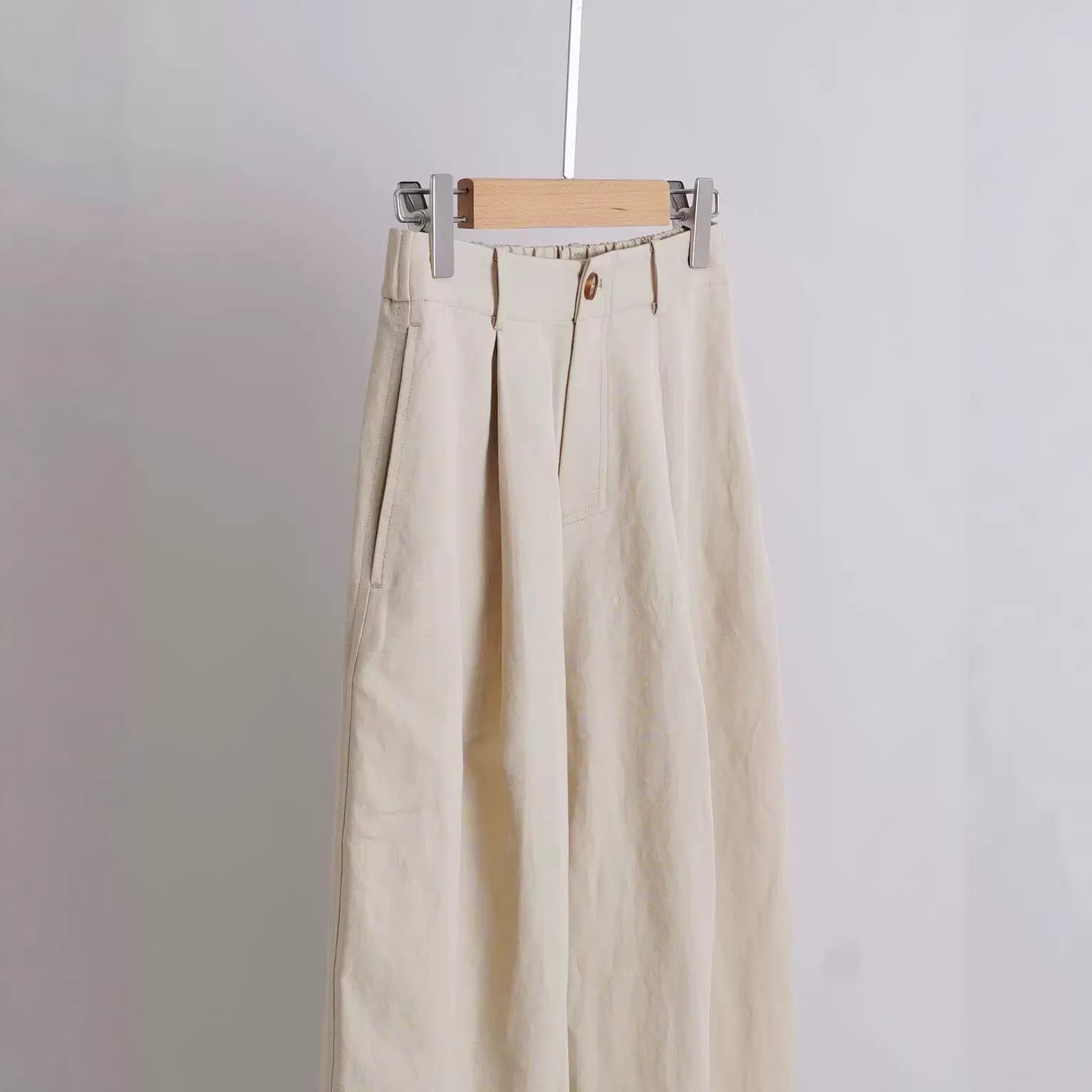 Women's comfortable and casual wide-cut fabric pants Chichicherry