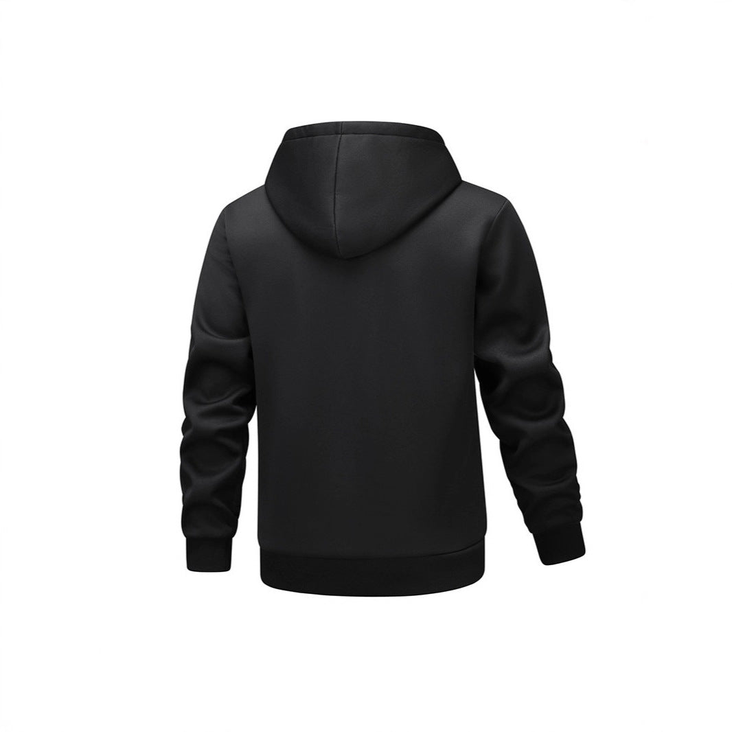 Men's Cozy Teddy Fleece Hoodie with Sherpa Lining and Kangaroo Pocket Chichicherry