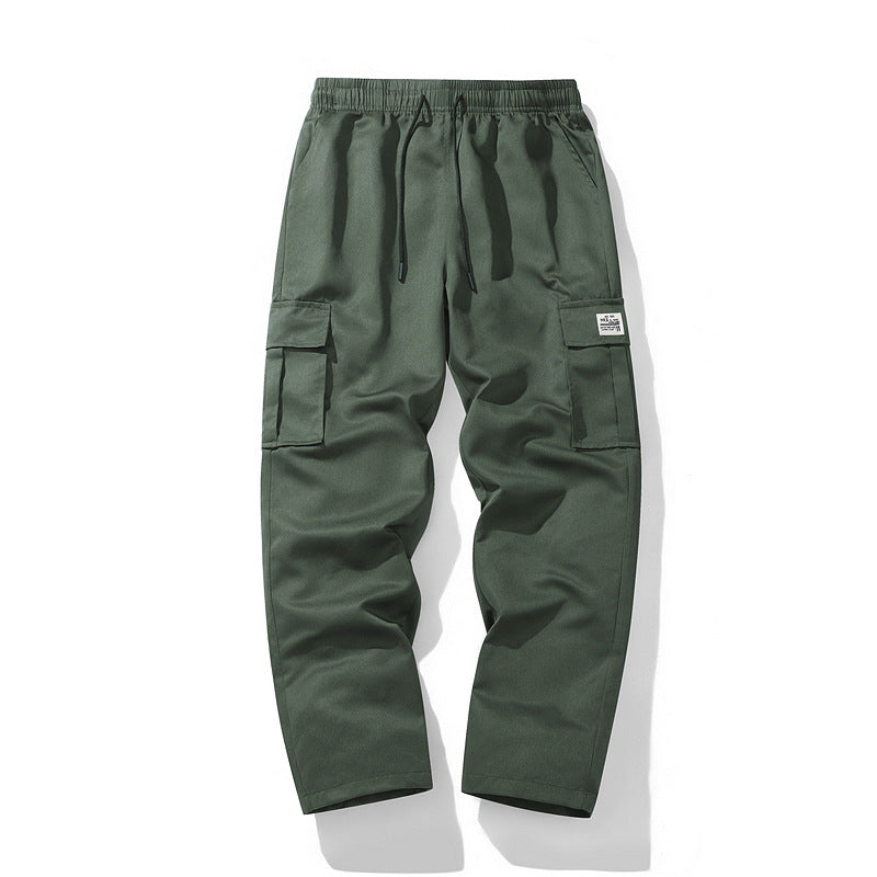 Men's Casual Cargo Jogging Pants with Elastic Drawstring Waistband, Multiple Pockets & Tapered Leg Chichicherry