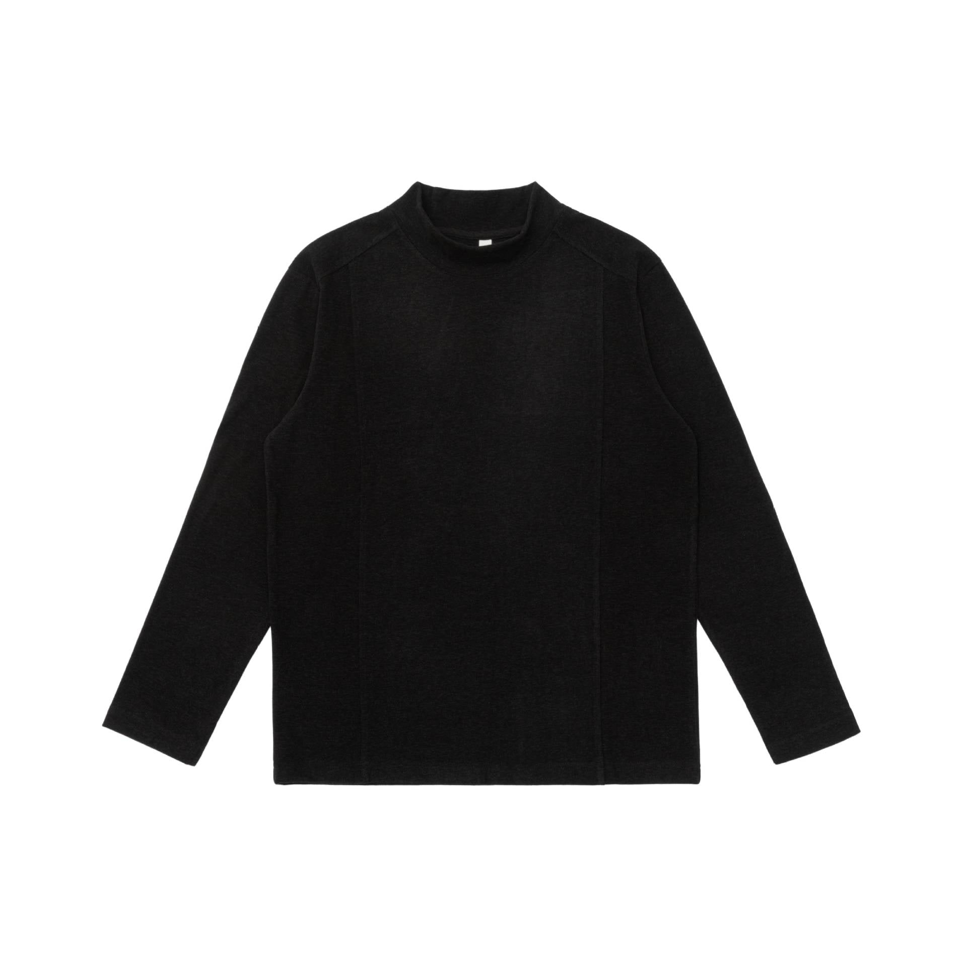 Unisex fine-structured stand-up collar sweater with seams Chichicherry