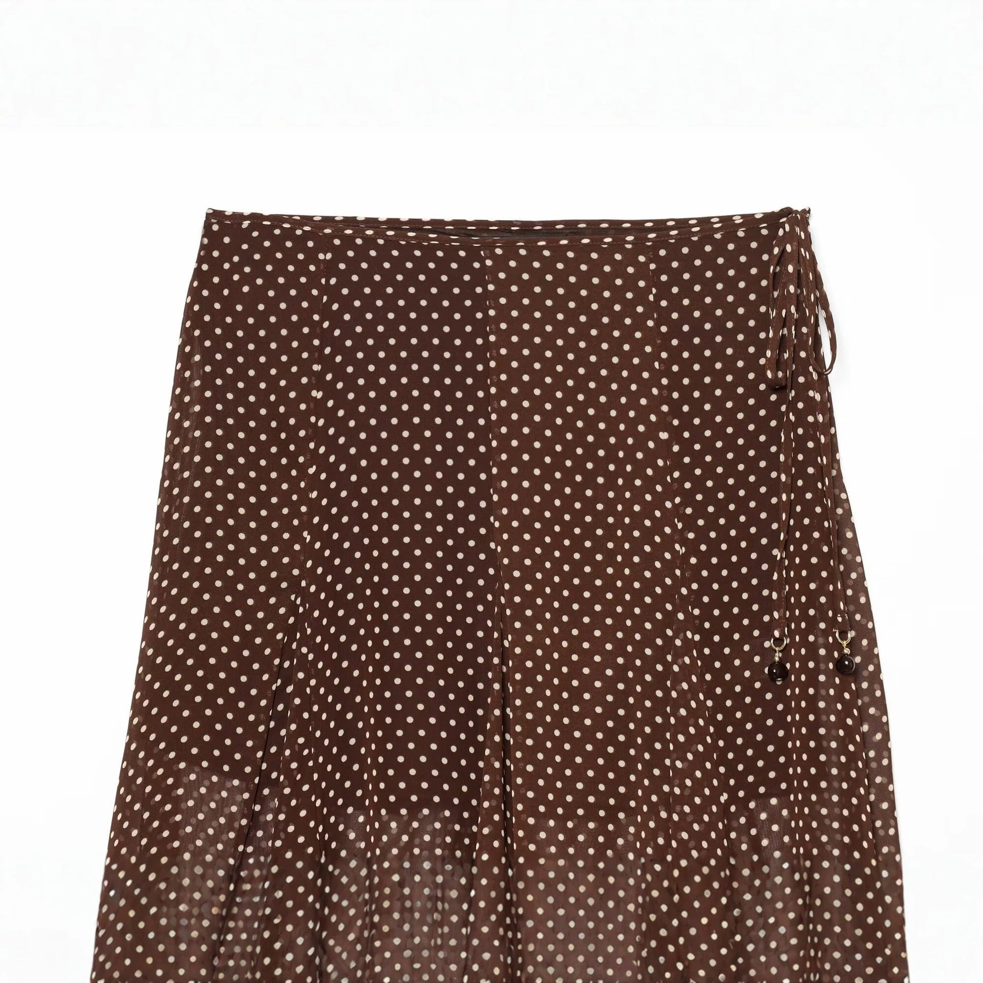 Women's wrap midi skirt made of flowing viscose look with polka dot print Chichicherry