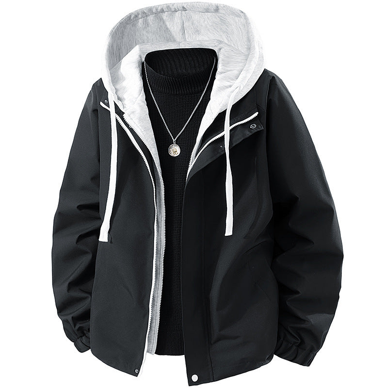 Men's technical hooded softshell jacket with adjustable hood and utility pockets Chichicherry