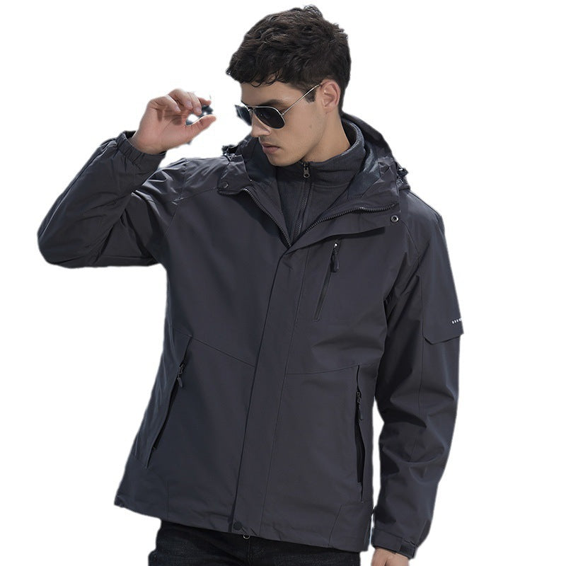Ladies' technical rain and leisure jacket with adjustable hood and multiple pockets Chichicherry
