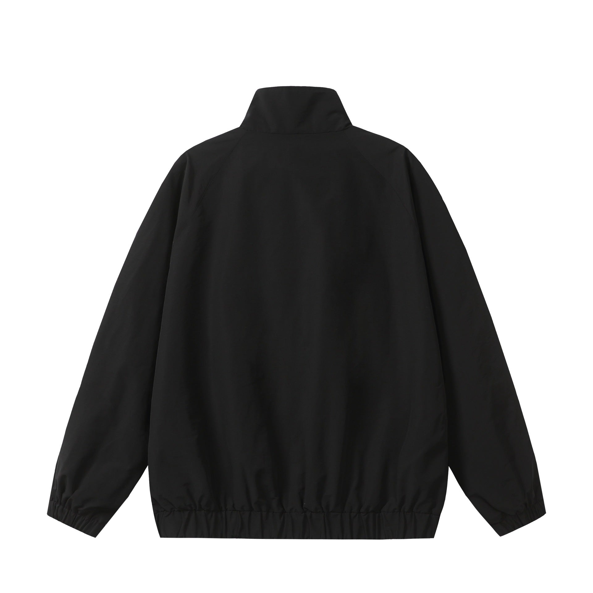 Unisex Sportive Colorblock Track Jacket with Stand-up Collar and Full Zipper Chichicherry