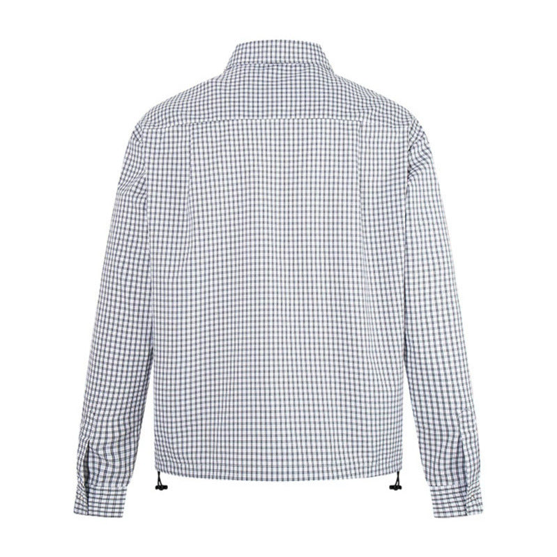 Men's checked shirt with full button placket, adjustable hem, and Kent collar Chichicherry