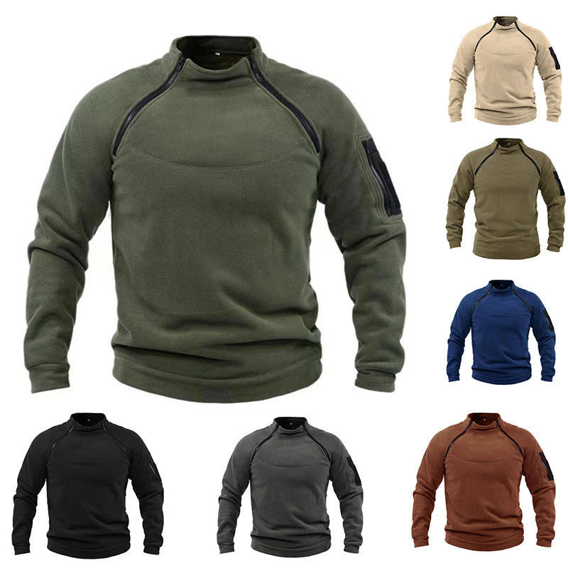 Men's utility sweatshirt with shoulder zippers and arm pocket Chichicherry
