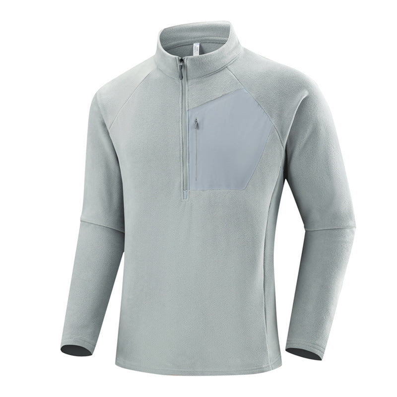 Men's Lightweight Performance Fleece Pullover with Quarter Zip and Chest Pocket Chichicherry