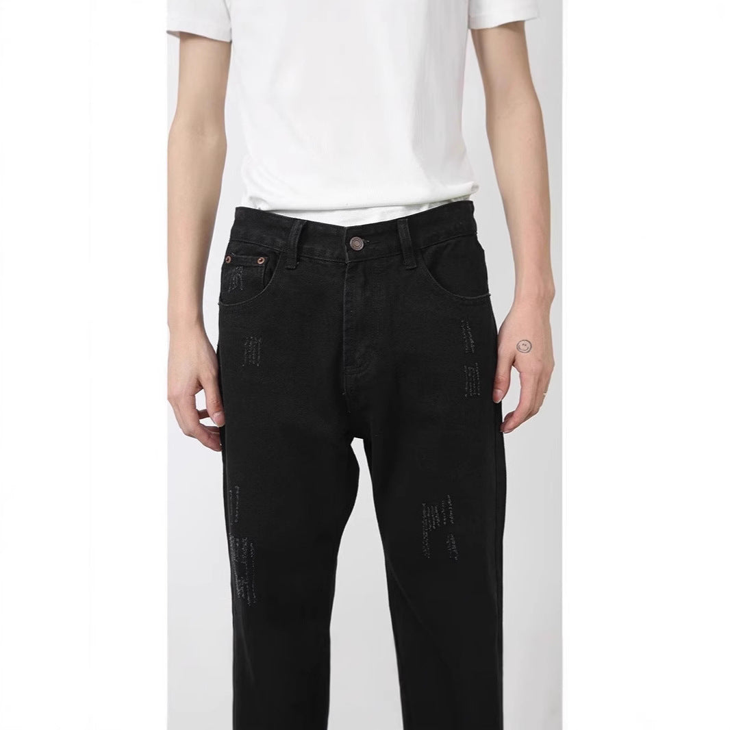 Men's Loose-Fitting Denim Pants Chichicherry
