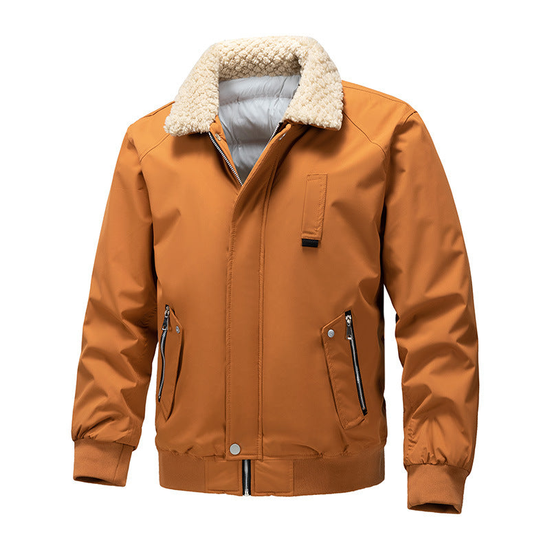 Men's bomber jacket with teddy collar and water-repellent outer material Chichicherry