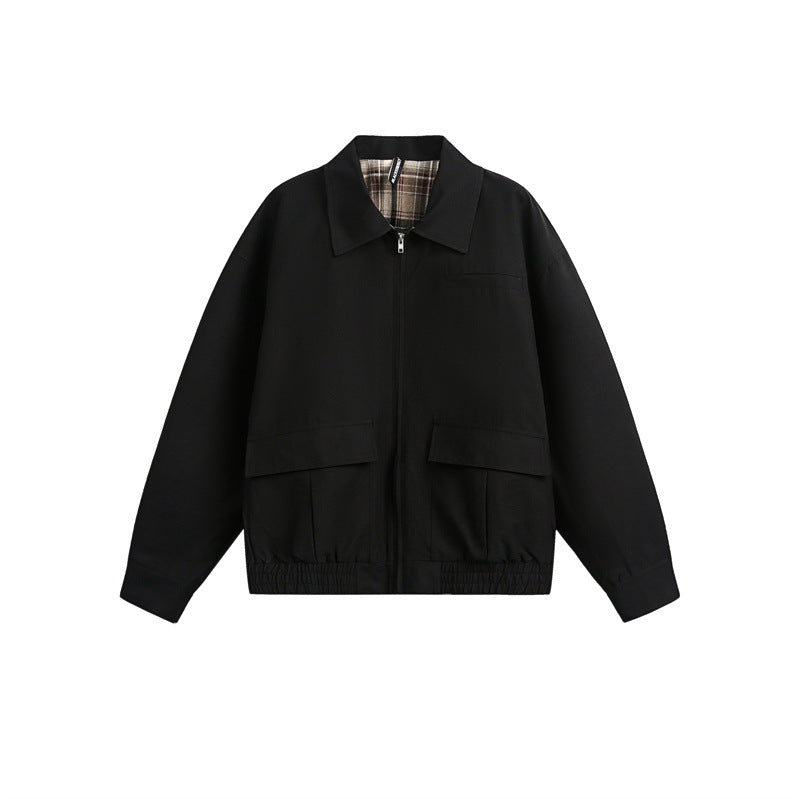 Unisex Lightweight Boxy Field Blouson in Utility Look with Patch Flap Pockets and Elastic Hem Chichicherry