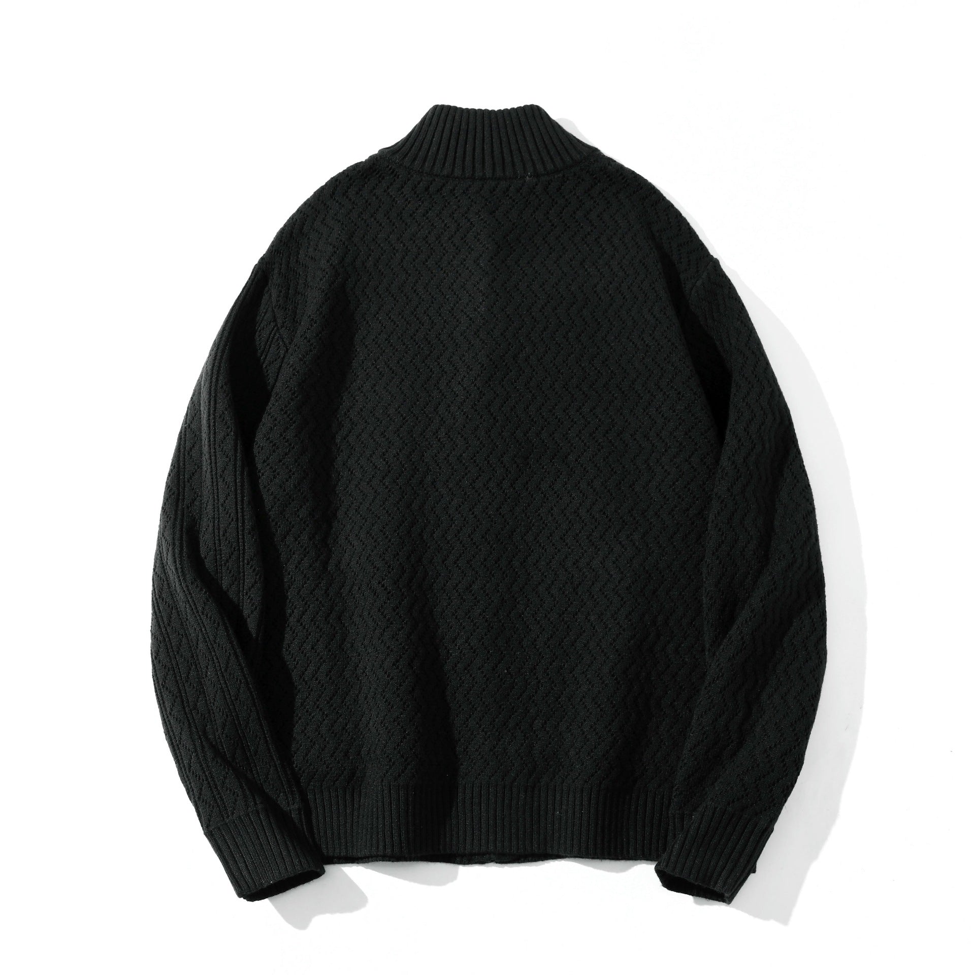 Unisex structured knit zip jacket with high ribbed collar and kangaroo pockets Chichicherry