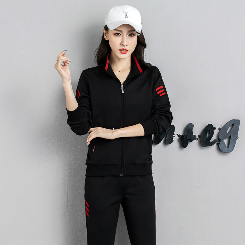 Unisex Modern Training Set in Partner Look with Stand-Up Collar and Slim Jogging Pants Chichicherry