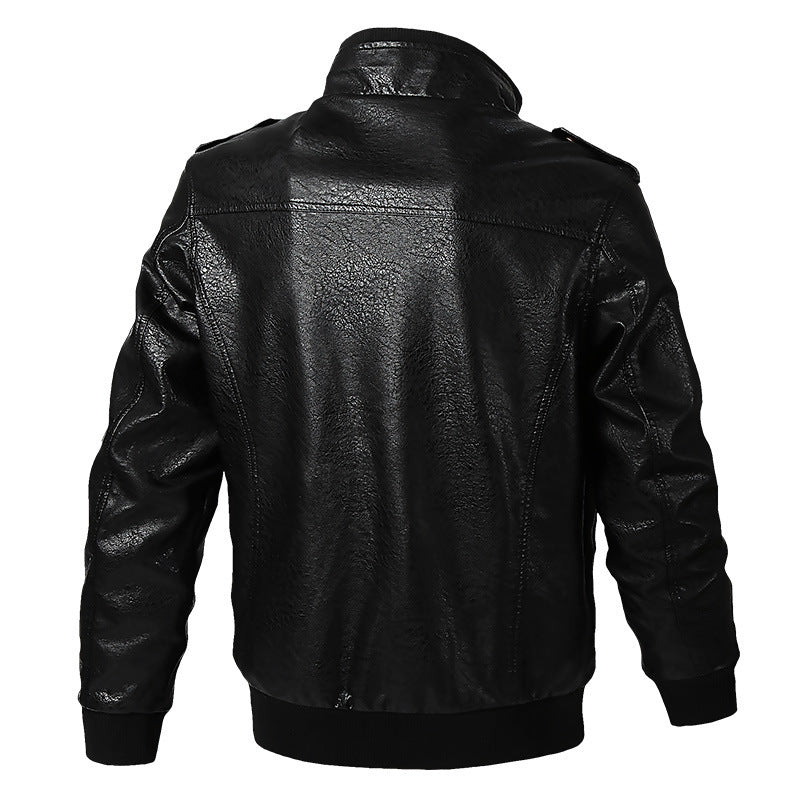 Men's military-inspired aviator bomber jacket with shoulder epaulettes and flap pockets Chichicherry