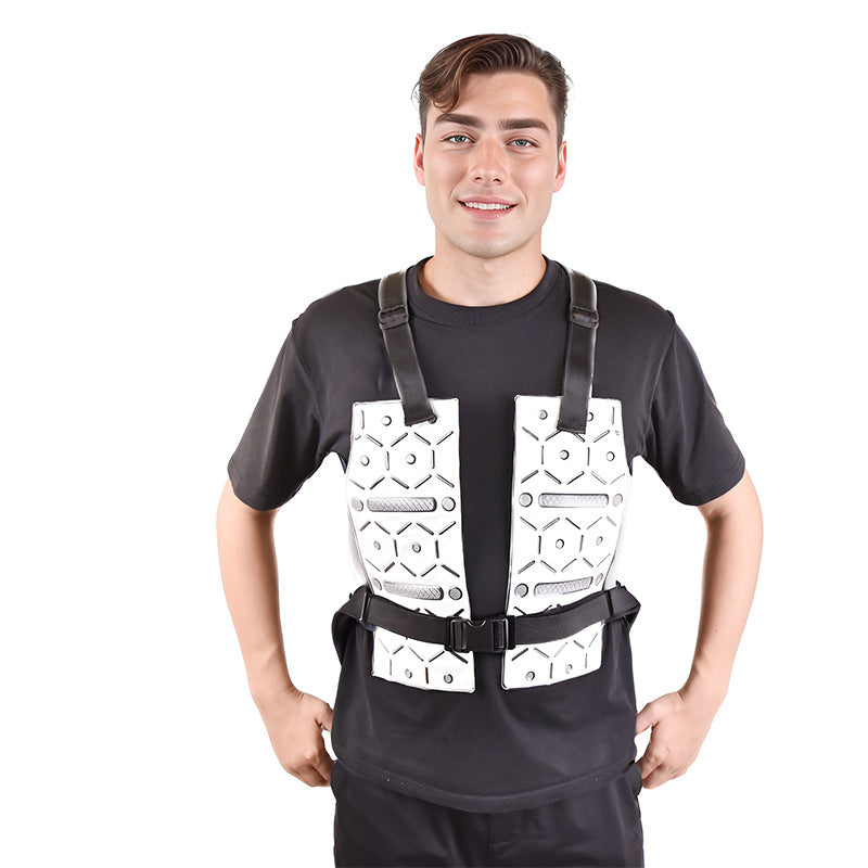 Men's nan flexible back protector with ventilated padding and adjustable straps Chichicherry