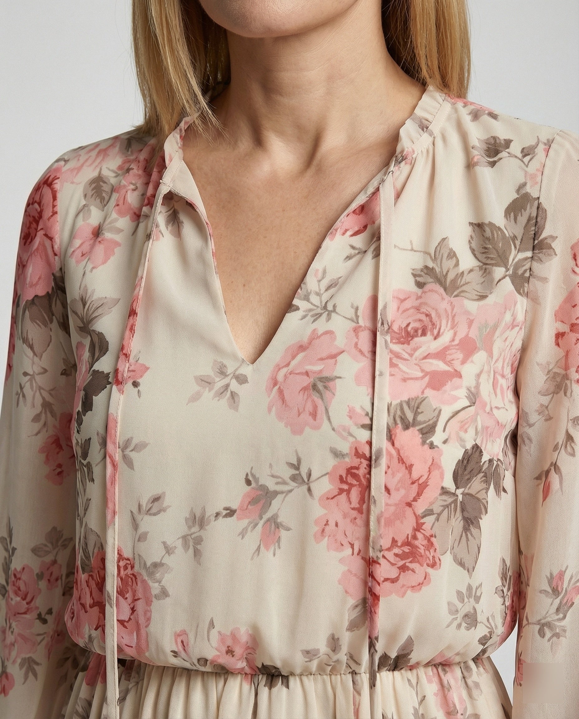 Women's Floral Dress Mini with Ruffles