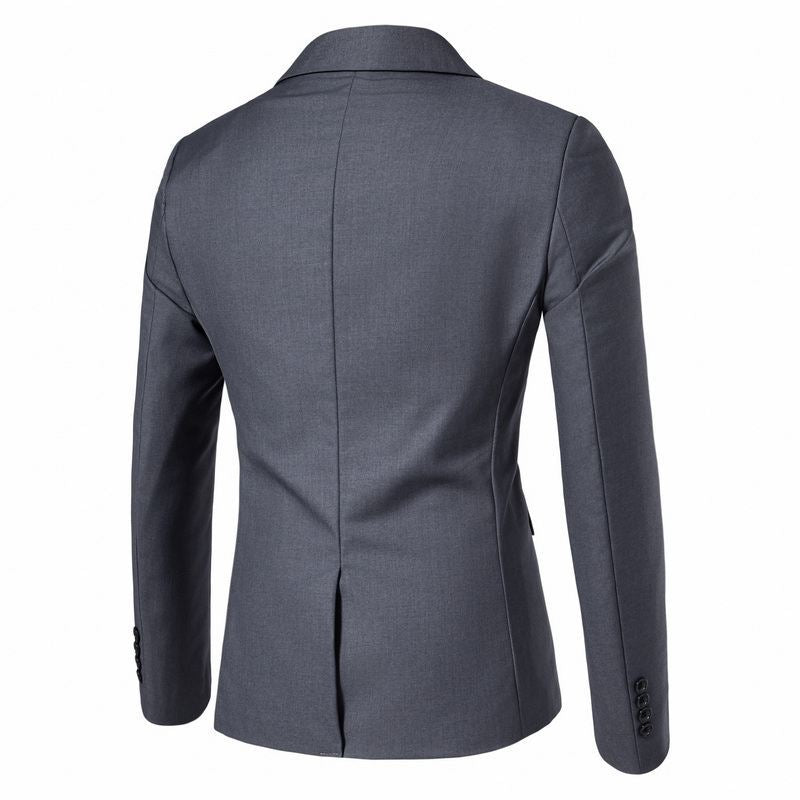 Men's Tailored Jacket with Matching Vest and Slim Business Silhouette Chichicherry
