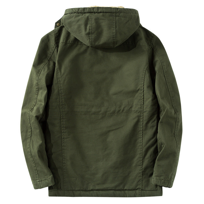 Men's outdoor parka in field style with teddy lining and utility pockets Chichicherry