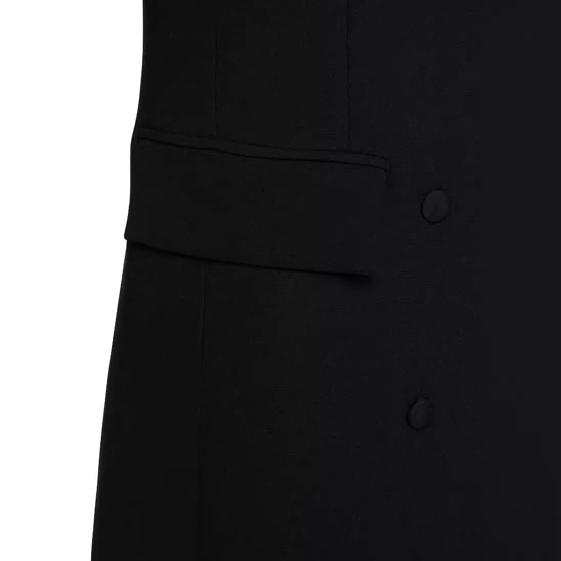 Women Double-Breasted Maxi Blazer Coat with Slim Silhouette Chichicherry