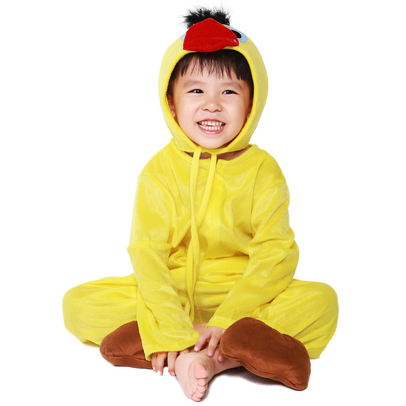 Girls Plush Duck Costume with Hood and Comfortable Details Chichicherry