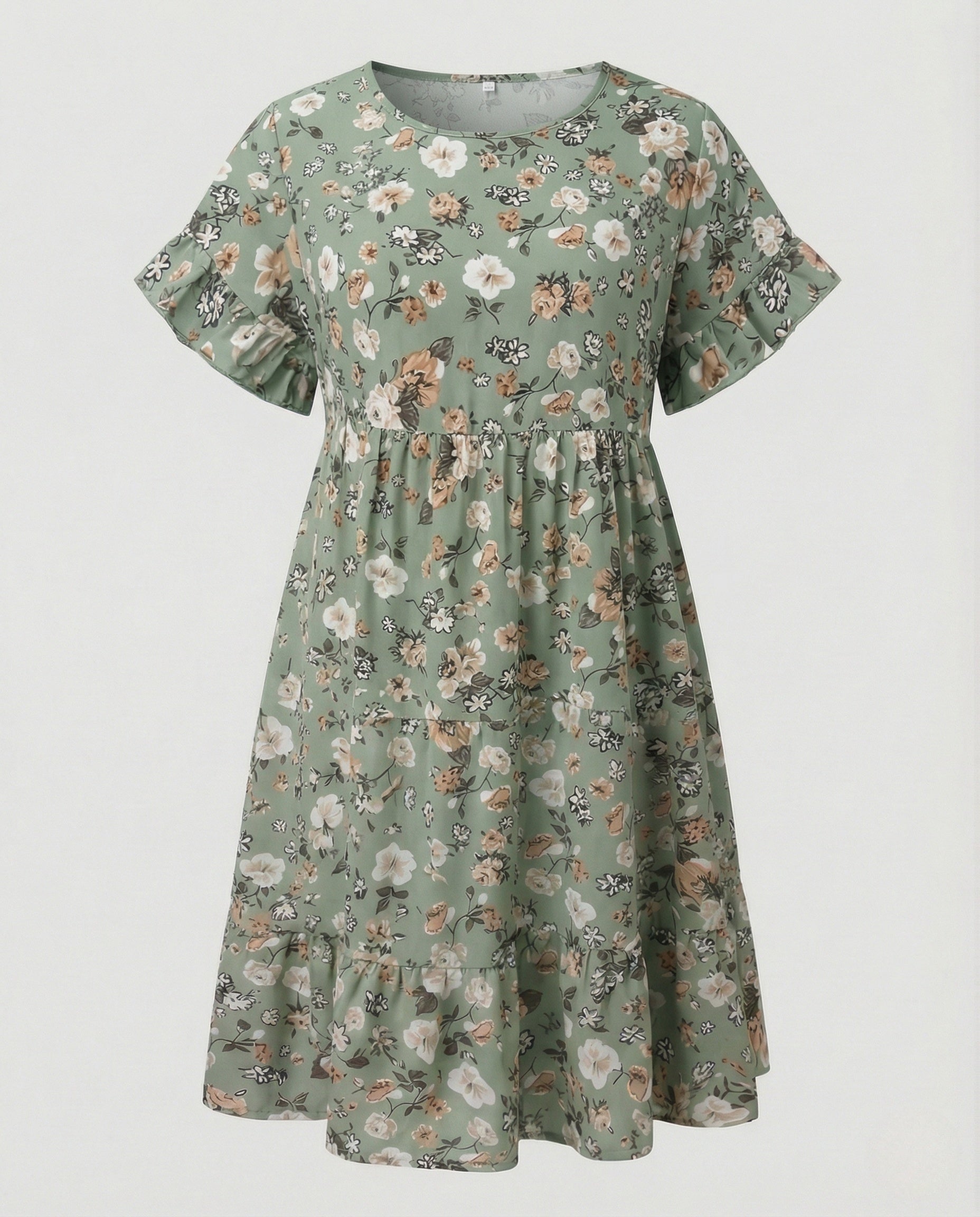 Women's summer dress floral with ruffle