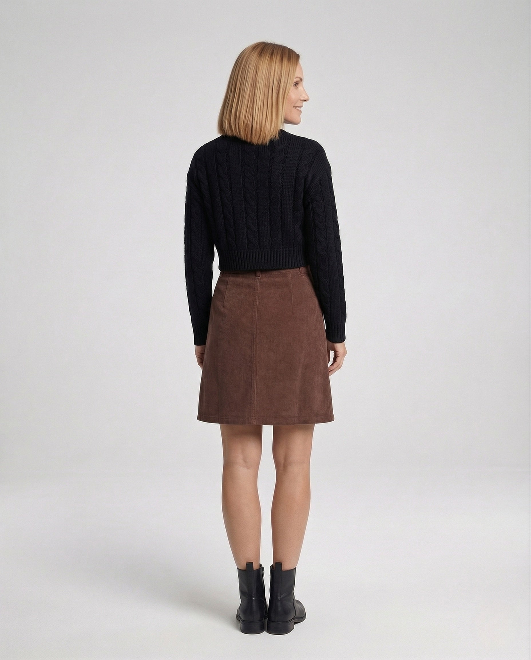 Women's Cord A-Line Skirt