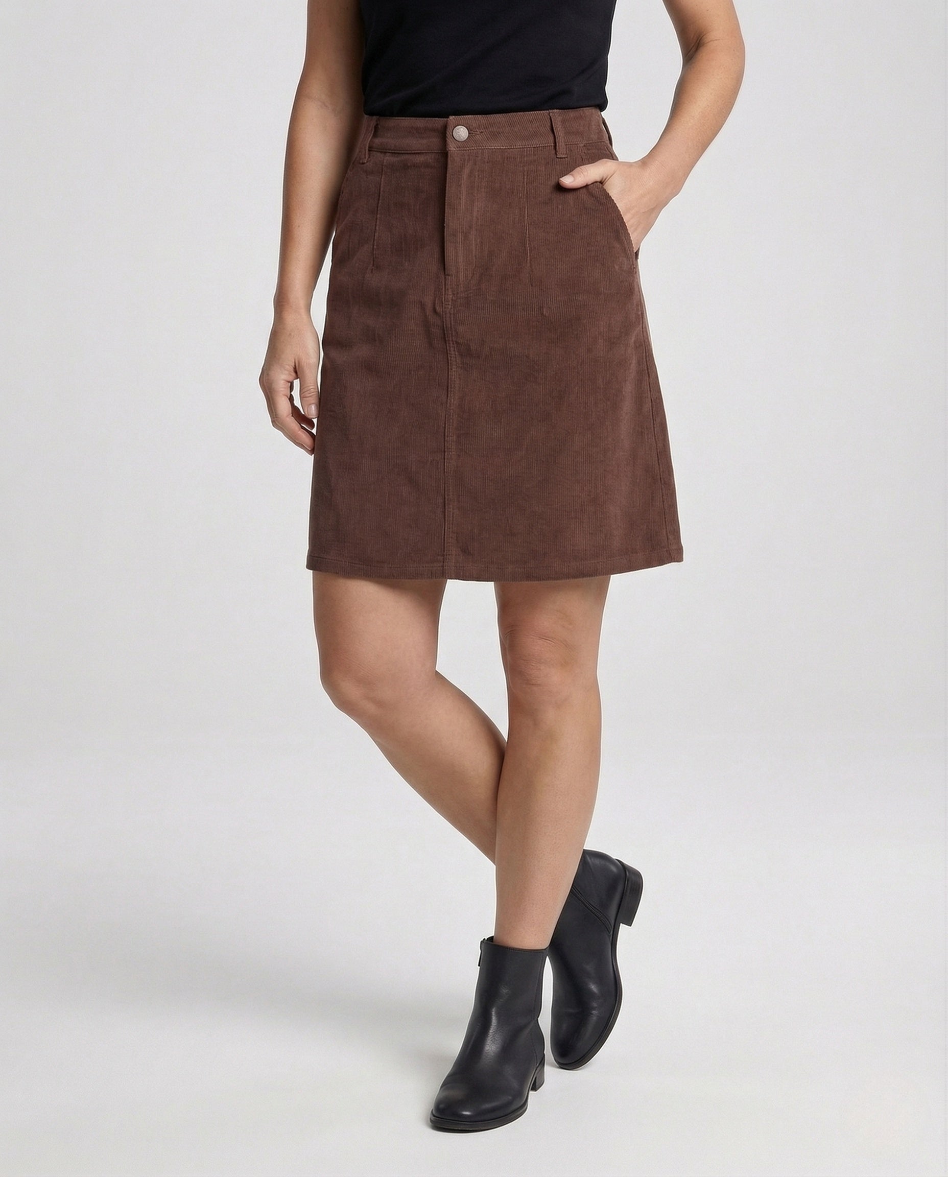 Women's Cord A-Line Skirt