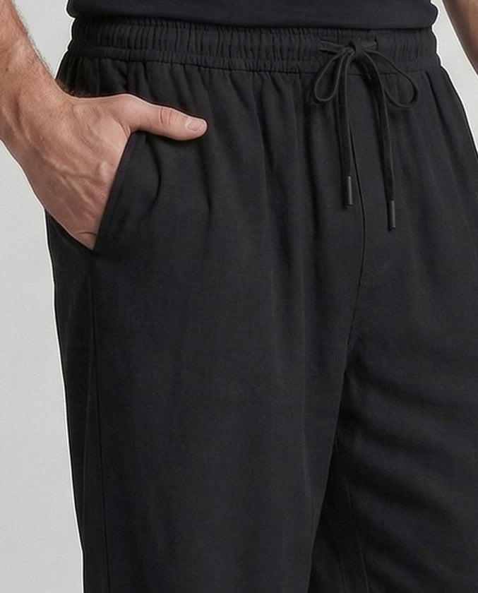 Men's Leisure Pants Wide with Elastic Waistband